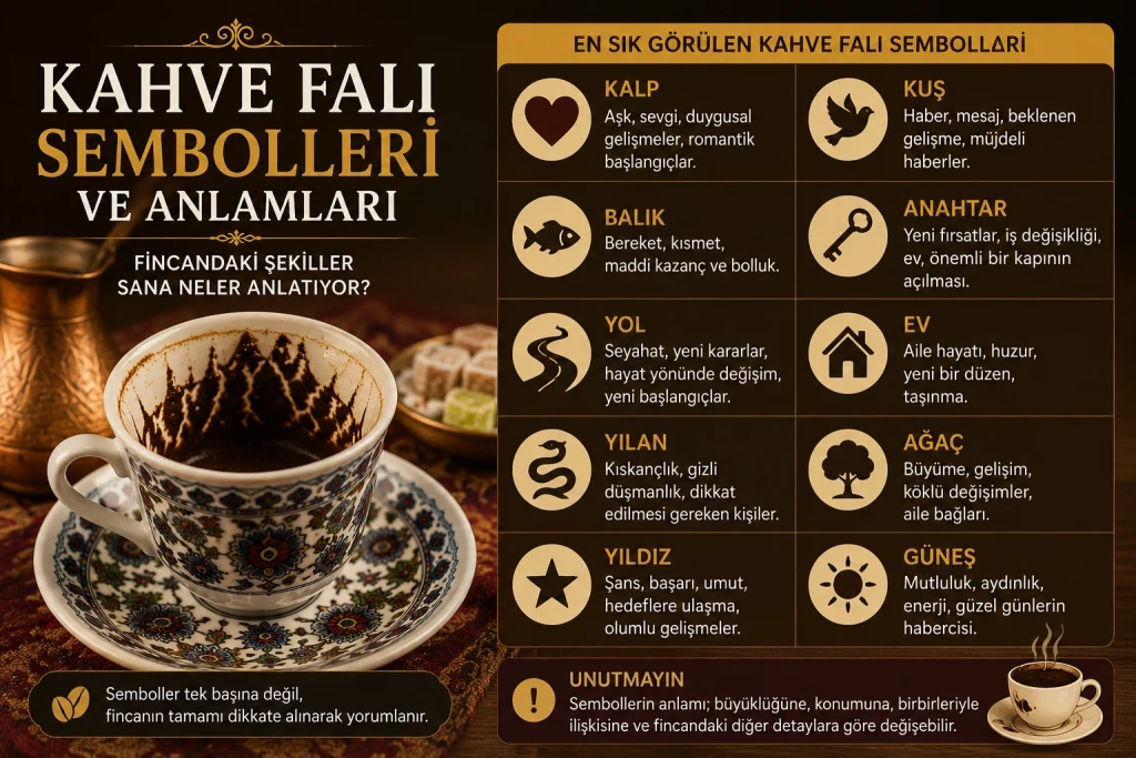Kahve Falı Sembolleri ve Anlamları: Fincandaki Şekiller Ne Anlatır?