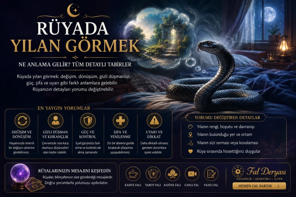 Rüyada Yılan Görmek Ne Anlama Gelir? Farklı Durumlara Göre Rüya Tabirleri