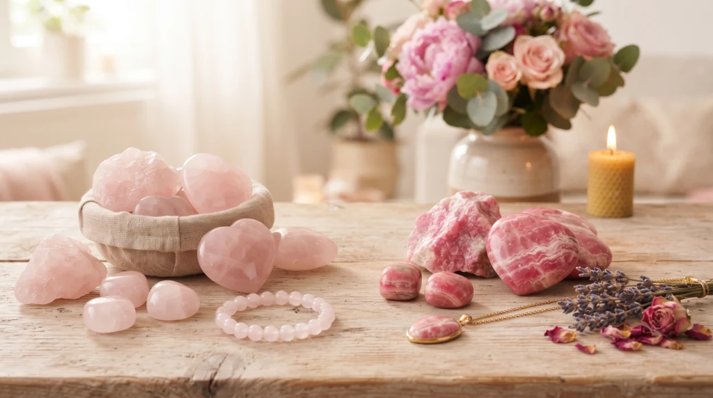 Aşkı Çeken Doğal Taşlar: Pembe Kuvars ve Rodokrozit Nasıl Kullanılır?